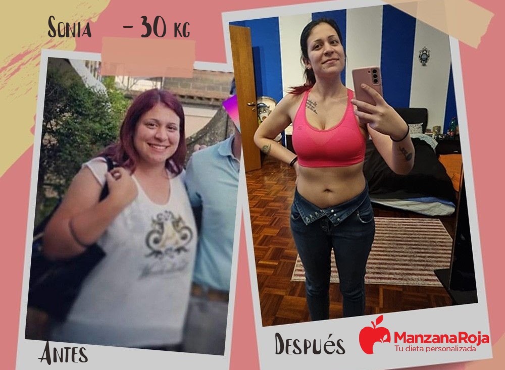 antes y después dieta ManzanaRoja
