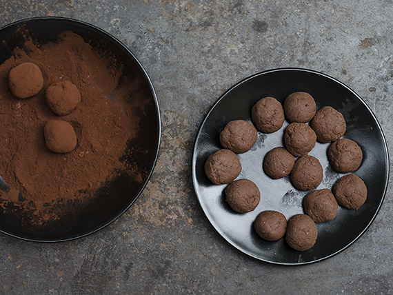 Trufas de chocolate light