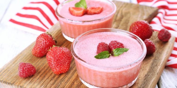mousse de fresas